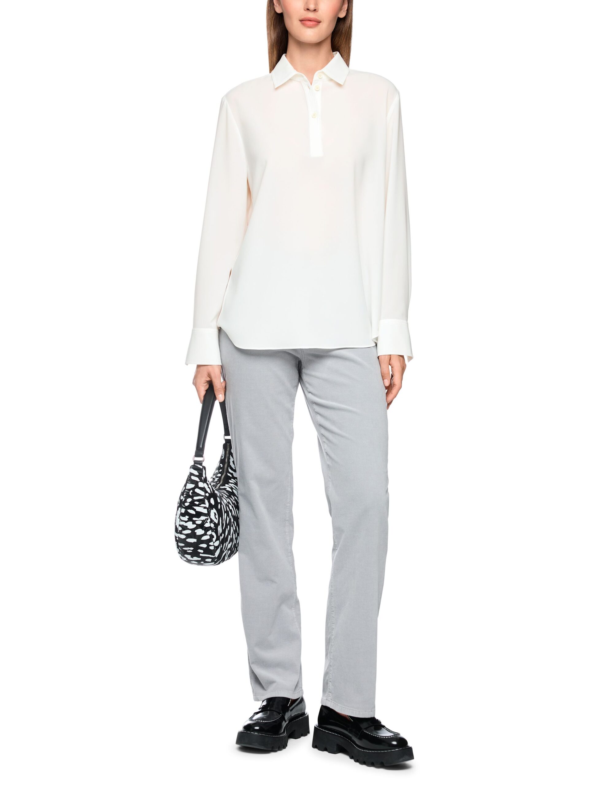 Marc Cain Sports Klassische Bluse mit sichtbarer Knopfleiste – Bild 2