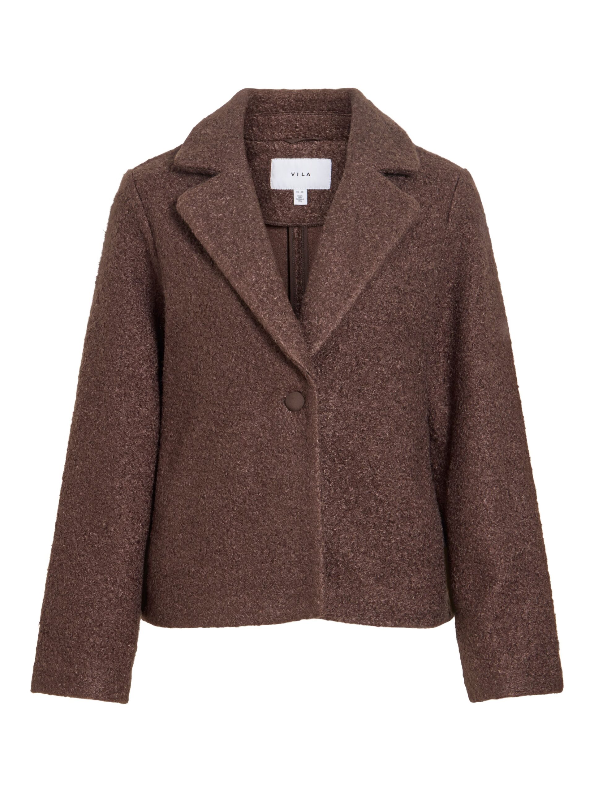 VILA Boucle Jacke mit Fly-Away Kragen