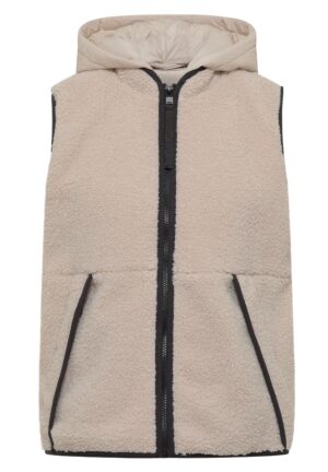 CECIL Teddy-Weste mit abnehmbarer Kapuze