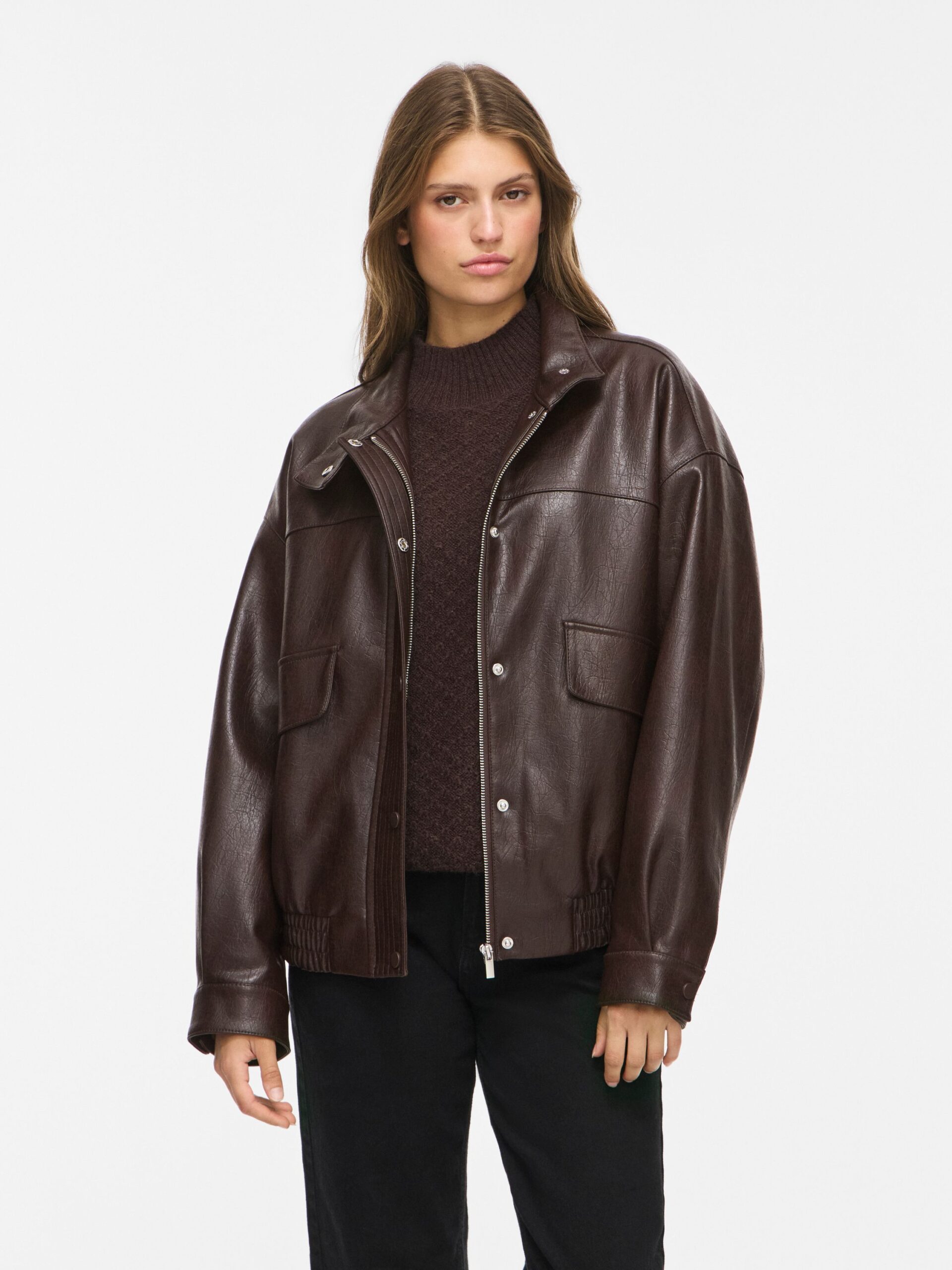 VILA High Neck Jacke mit verdecktem Reißverschluss – Bild 2