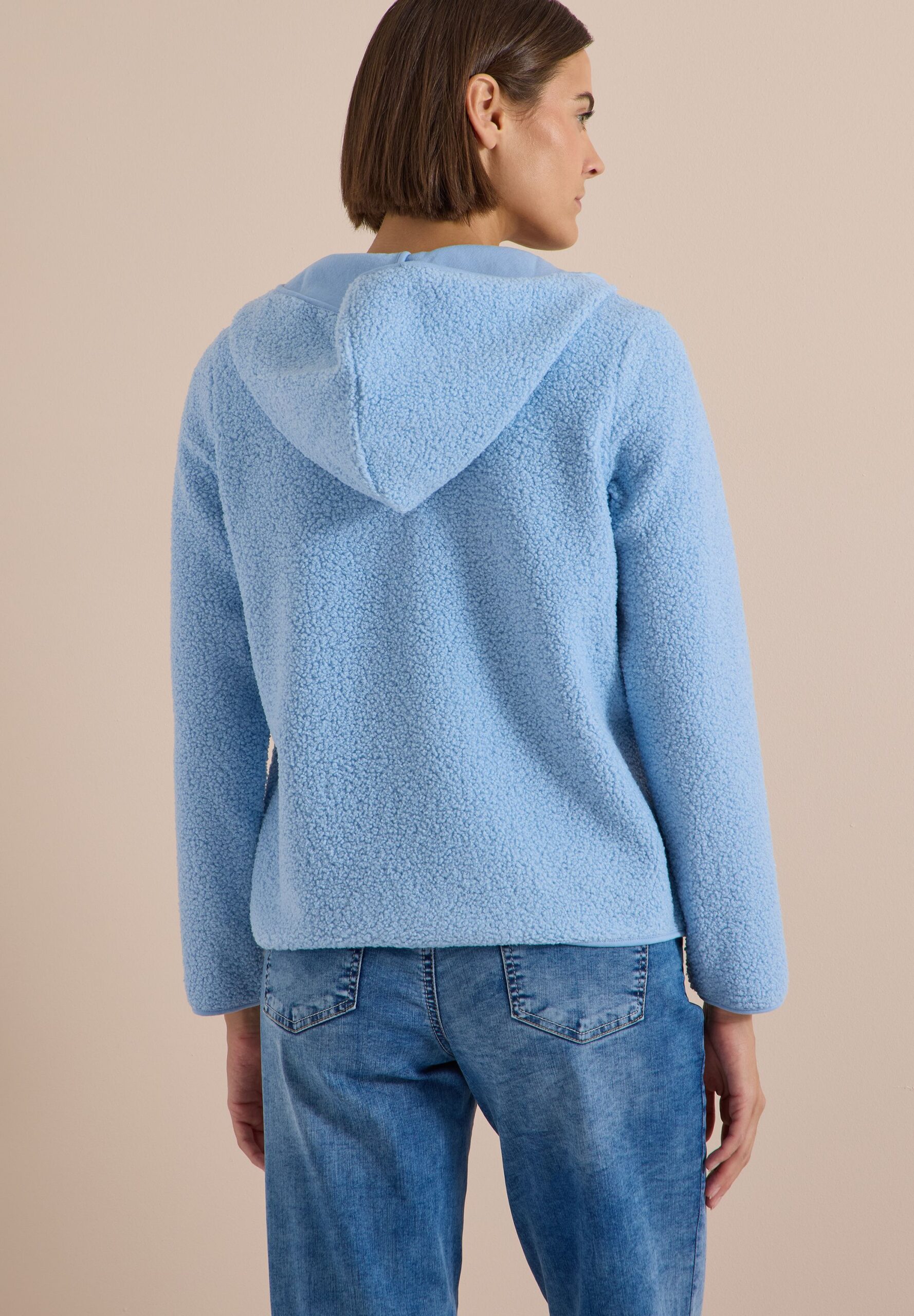 CECIL Teddy-Jacke mit Kapuze in Unifarbe – Bild 8