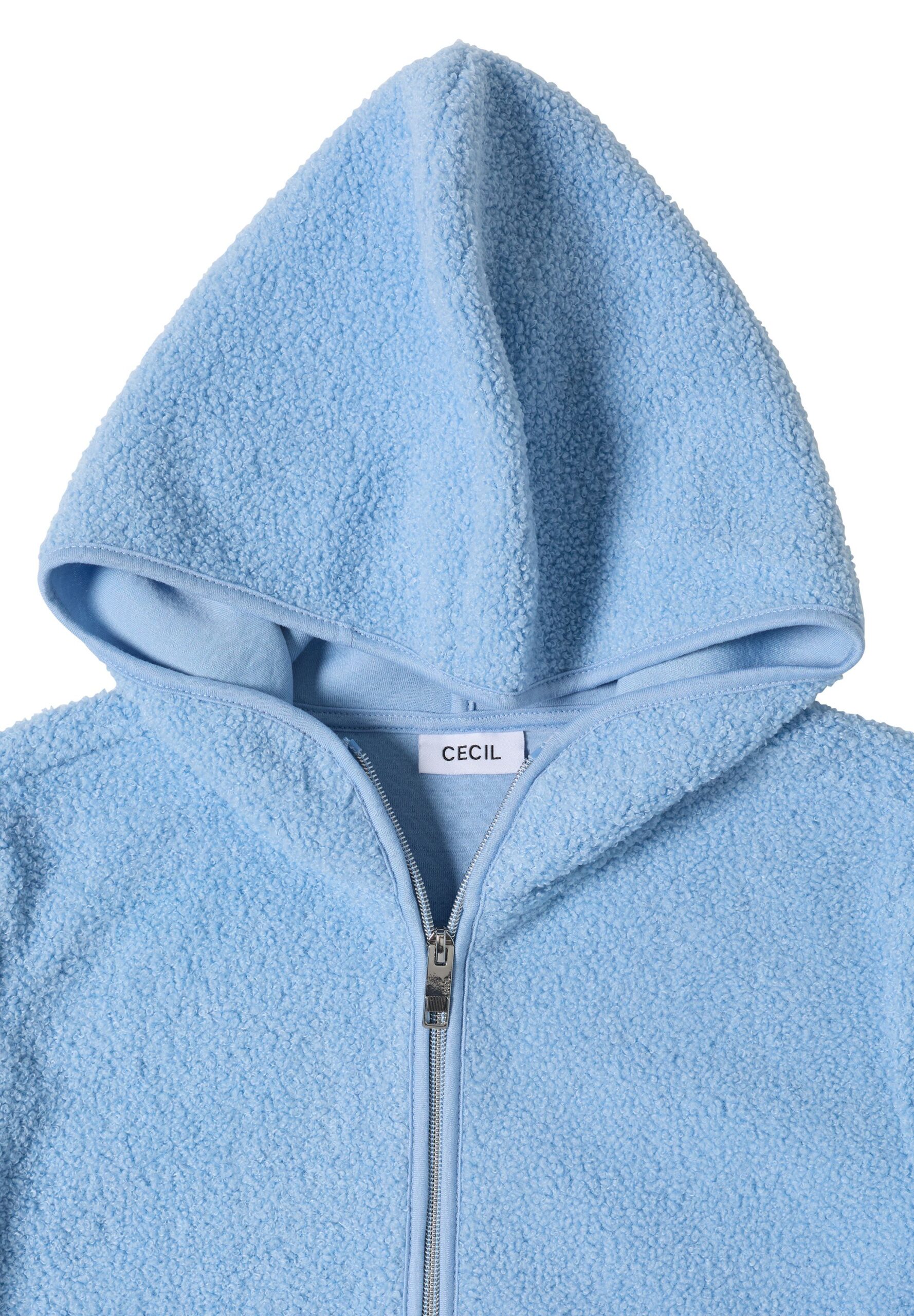CECIL Teddy-Jacke mit Kapuze in Unifarbe – Bild 3