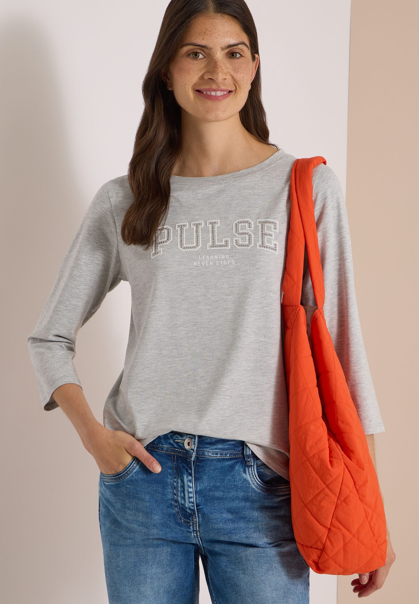 CECIL 3/4-Arm Shirt mit Boat Neck und Print – Bild 3