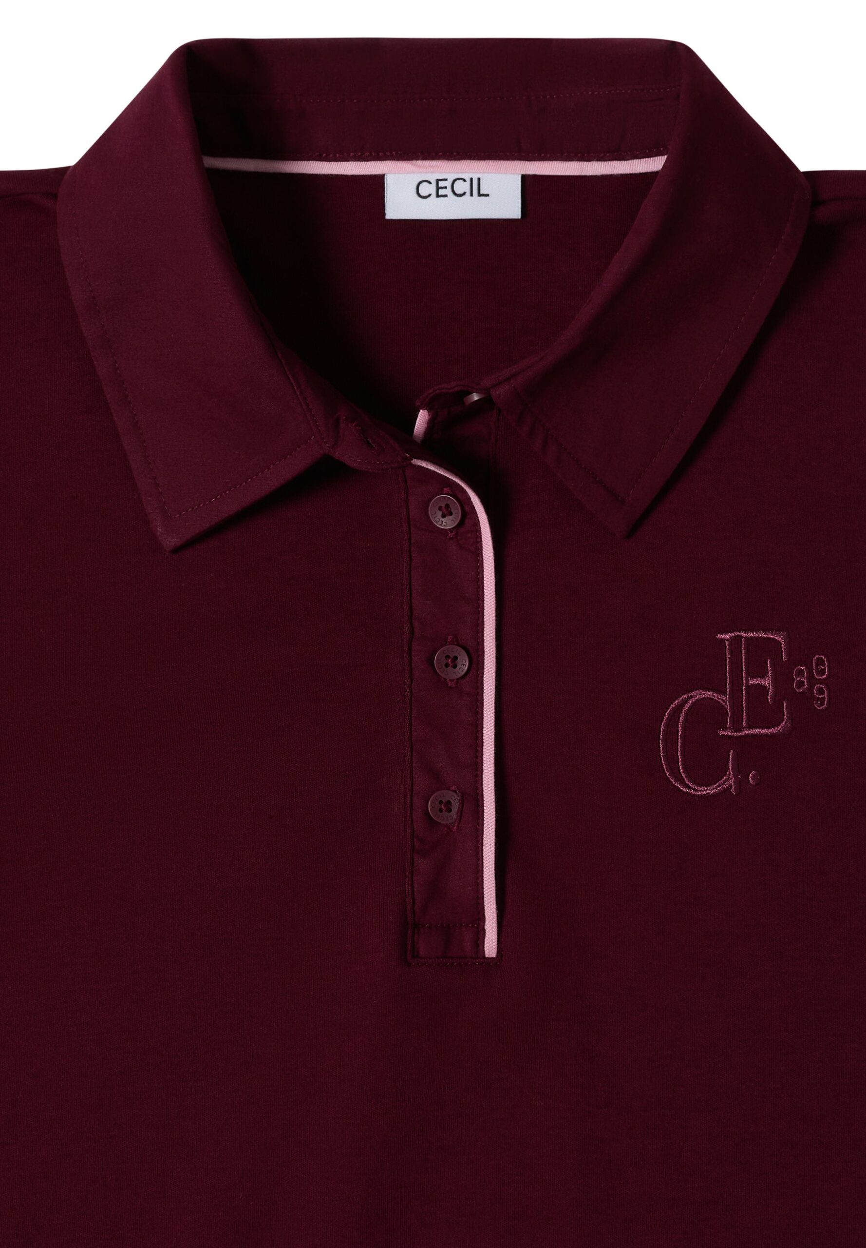 CECIL Langarm Poloshirt mit Knöpfen – Bild 2