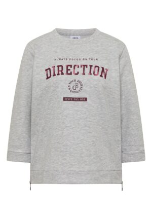 CECIL 3/4-Arm Shirt mit Rundhals und Wording