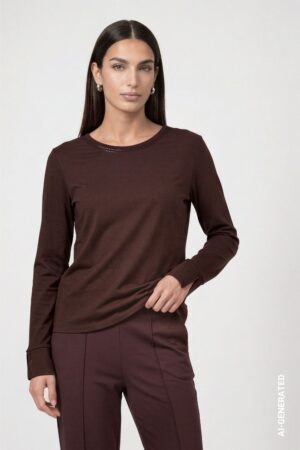 monari Langarmshirt mit Strassdetails