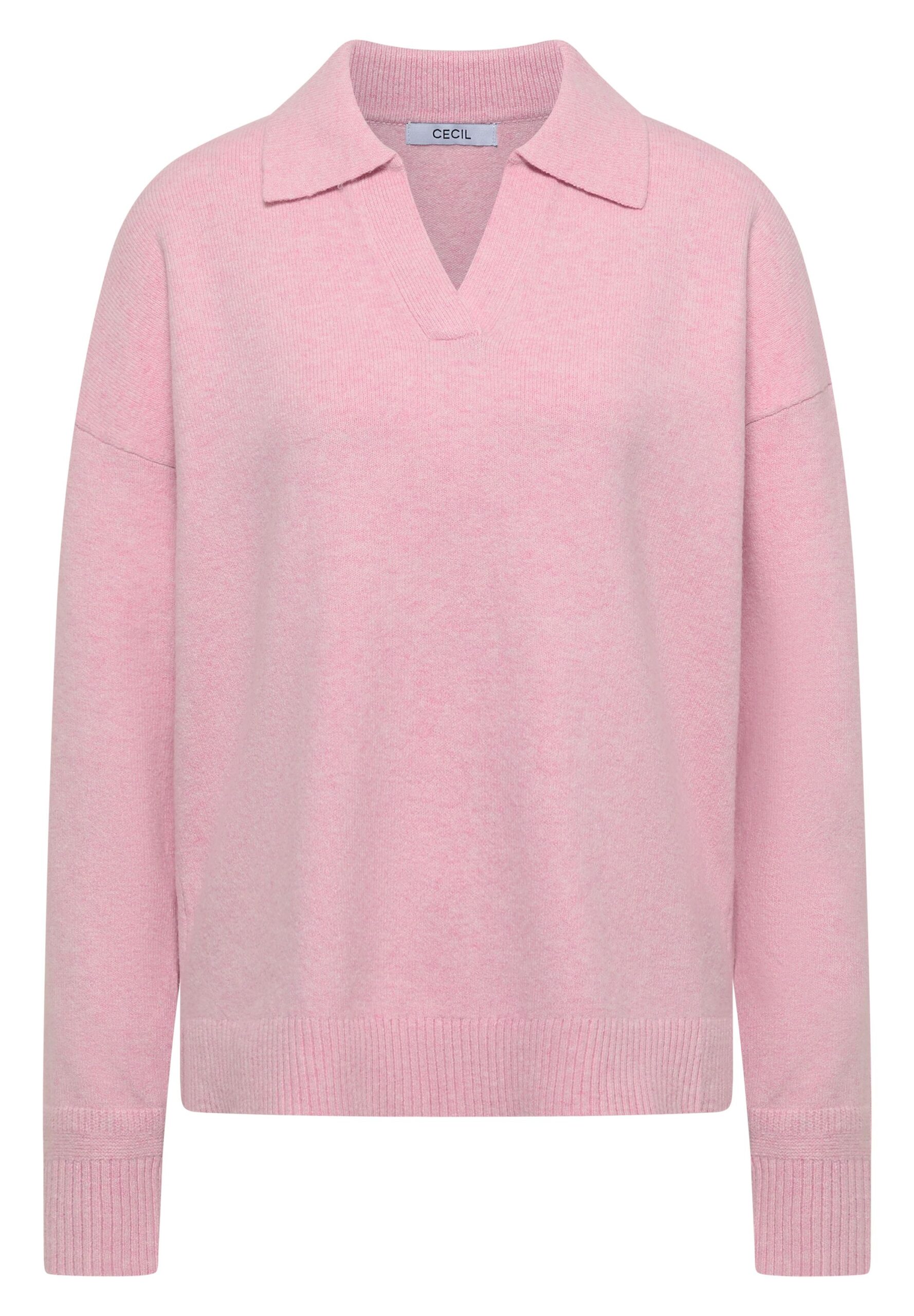 CECIL Langarm Strickpullover mit Polokragen