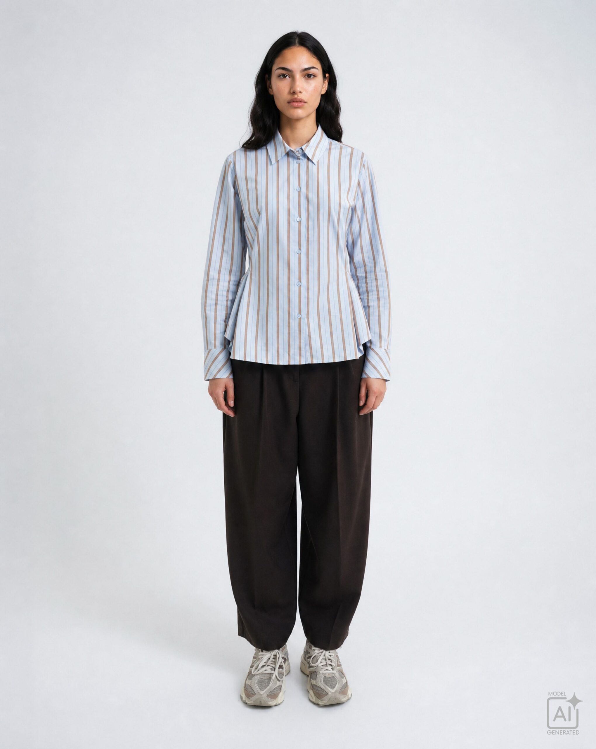 Smith&Soul Striped Blouse adjustable waist