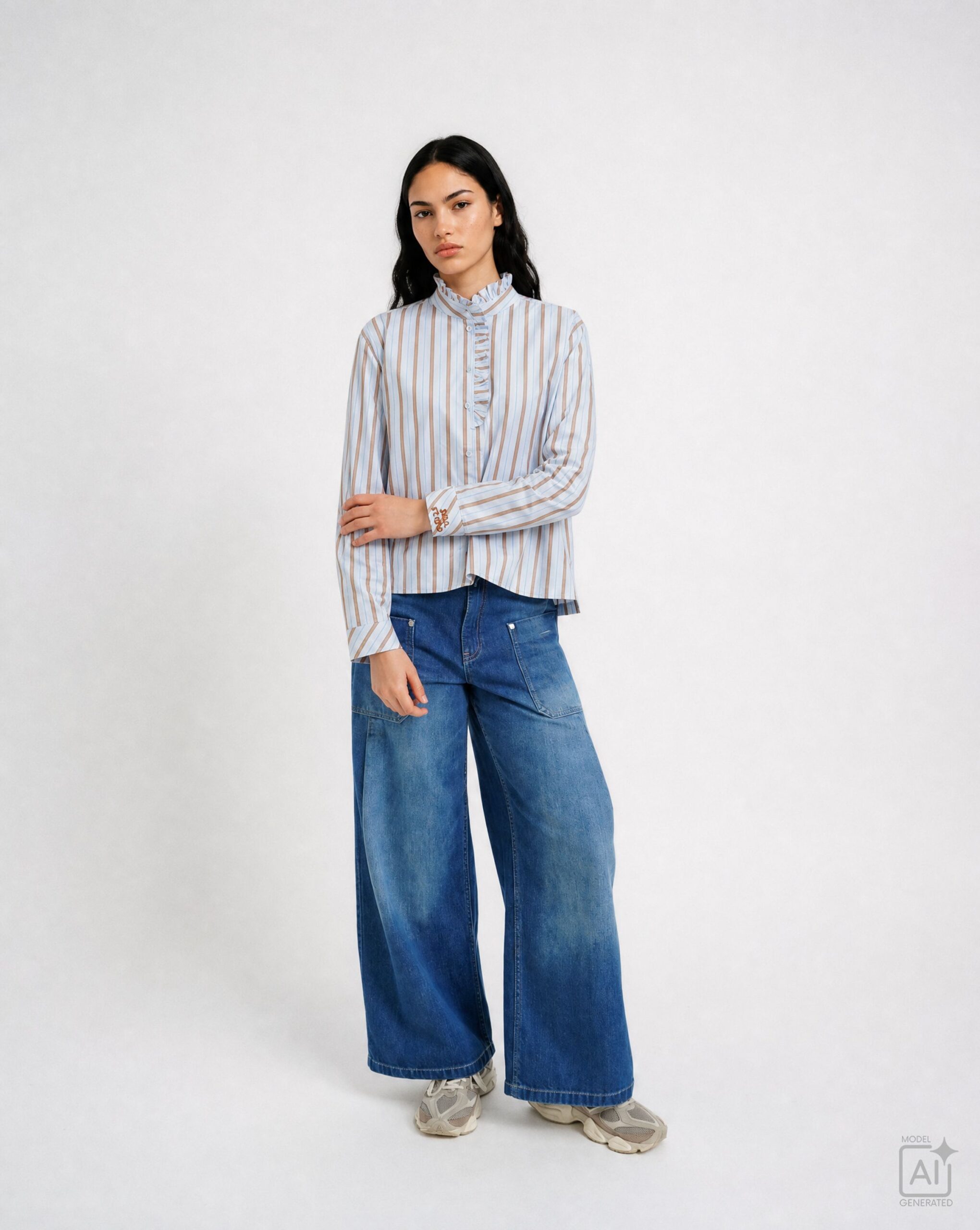 Smith&Soul Striped Ruffle Blouse – Bild 6