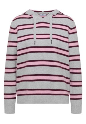 CECIL Langarm Pullover mit Kapuze und Streifen