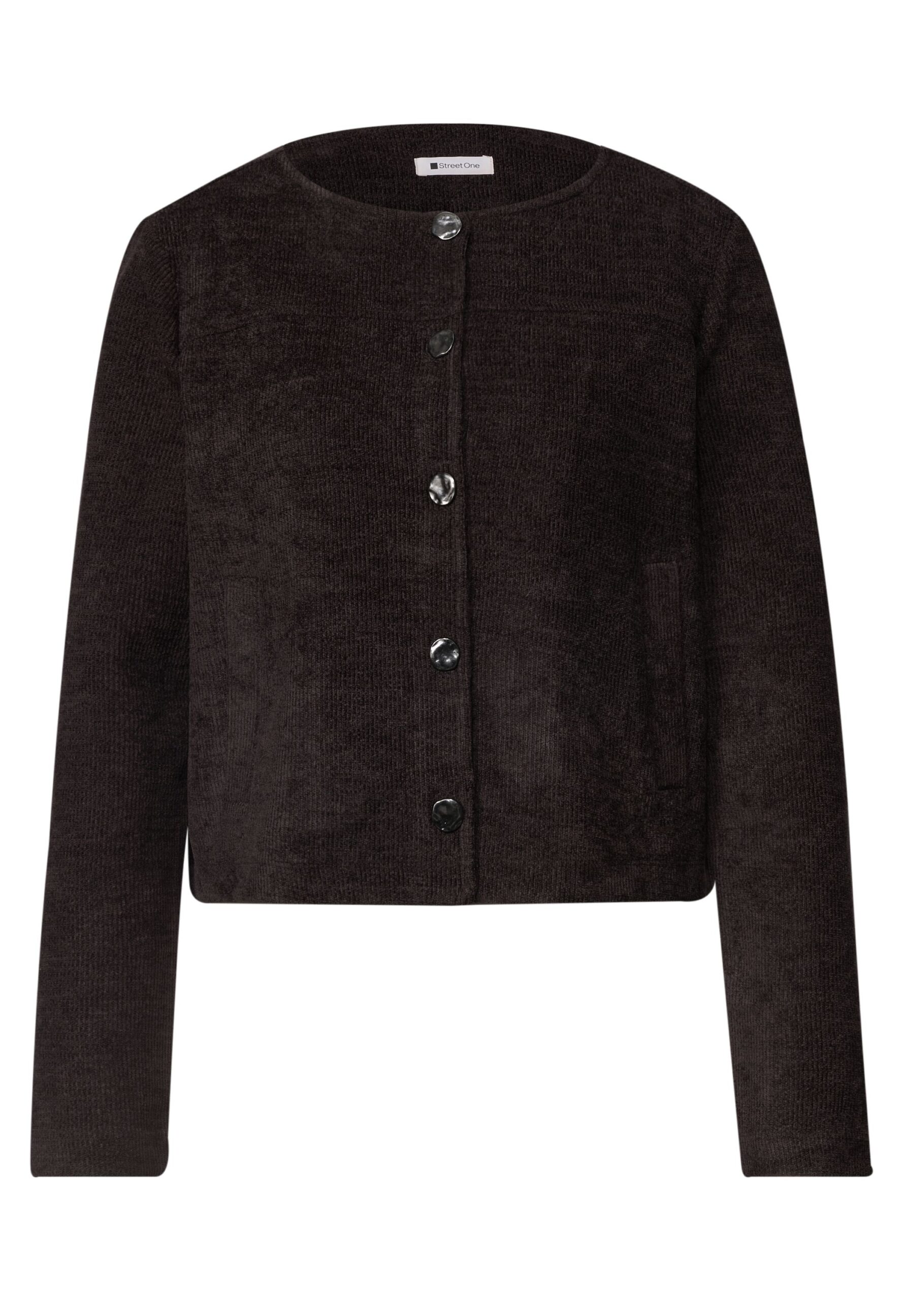 Street One Kurze Jacke mit Rundhals und Deko-Knöpfen