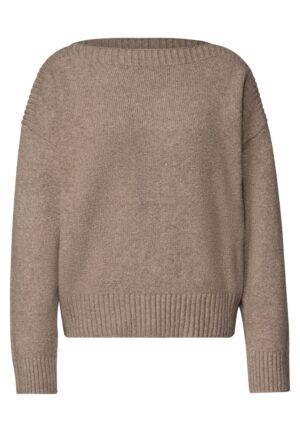 Street One Langarm Strickpullover mit U-Boot-Ausschnitt