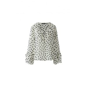 Oui Feminines semitransparentes Blusentop mit Volants