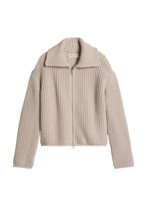 Marc O'Polo Denim Zip-Cardigan mit großem Kragen