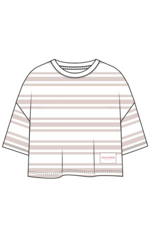 Smith&Soul Boxy Cropped T-Shirt Striped