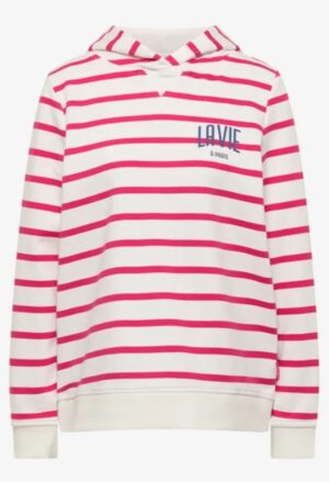 CECIL Striped Hoody mit Brustdruck
