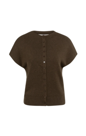 YAYA Ärmellose Strickjacke mit Knop