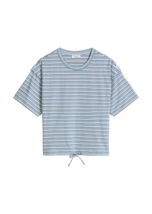 Marc O'Polo Denim Streifen-T-Shirt mit Tunnelzug