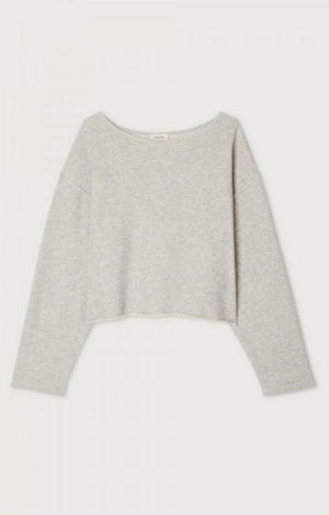 American Vintage Sweatshirt SWEAT COURT AMPLE ML COL BATEAU