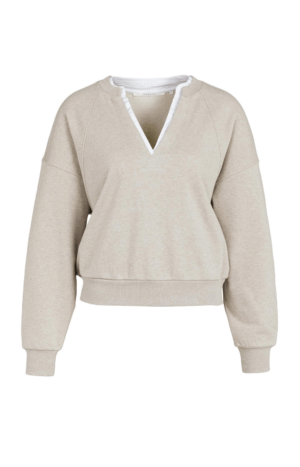 YAYA Sweatshirt mit V-Ausschnitt