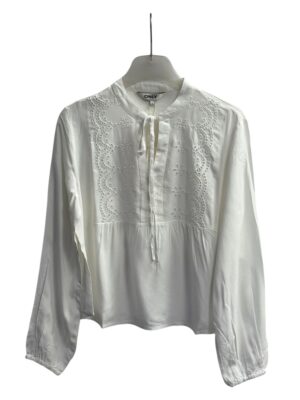 ONLY Damenbluse ONLLENNYO LS EMBROID V-NECK TOP NOO